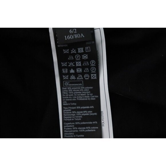 ALLSAINTS Womens 2 Black Foxi Liner Jacket AS354159R Front Button Italian Cloth - Picture 9 of 11